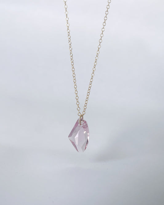 Pink Crystal Pendant Necklace