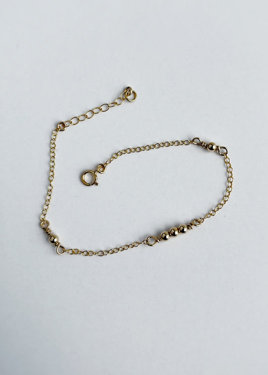 Metal Bead Wire-Wrapped Bracelet